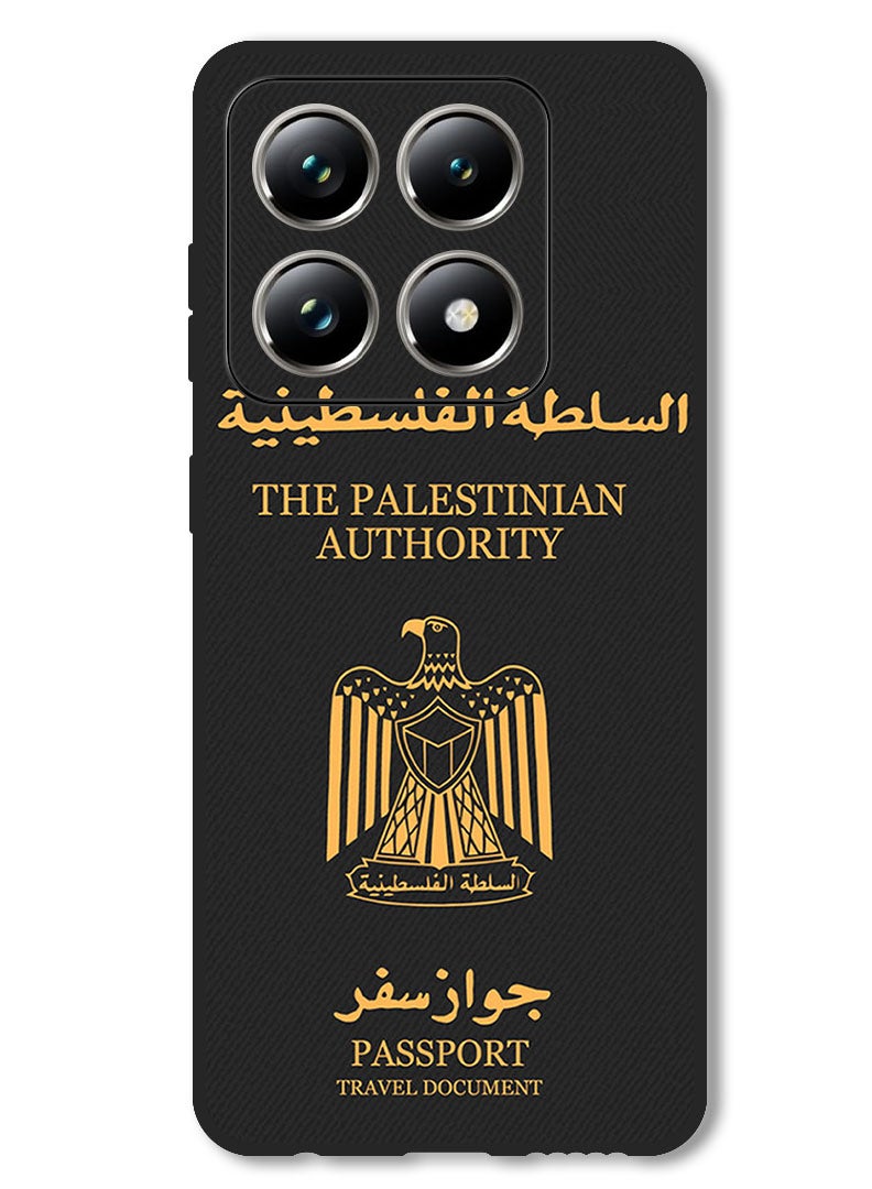 Theodor Case Compatible with Xiaomi 14T Pro Protection Shockproof Bumper Cover Palestinian Passport - Image 1