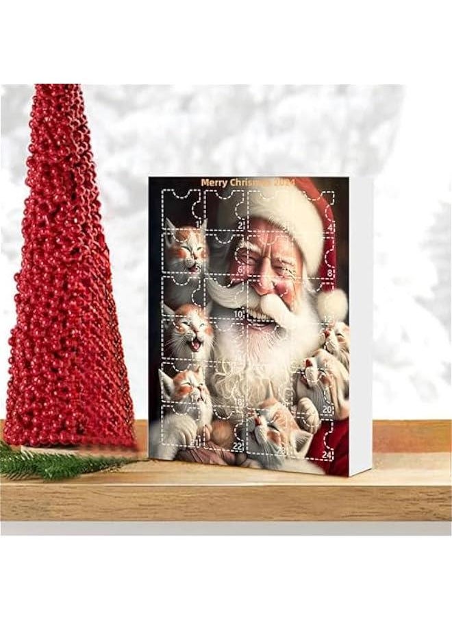 Generic Cat Advent Calendar 2024,  Cat Countdown Advent Calendar, 24 Day  Advent Calendar, Acrylic Cat Hanging Pendant  Tree Decorations  - Image 3