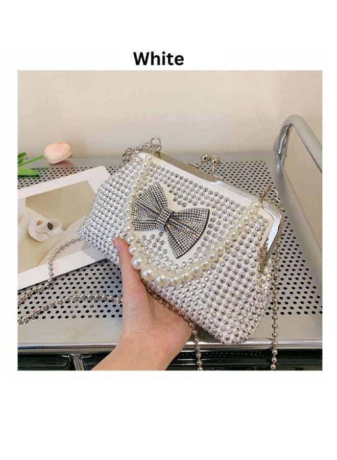 Glitters® White Stone Clutch Bag – A Luxurious and Elegant Accessory to Elevate Your Style! - Image 2