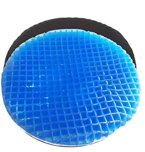 Tektrum Orthopedic Elastic Firm Swivel Gel Seat Cushion Rotatory Chair Pad  360 Degree Rotation for Home Office Chair Car  Relief for Sweaty Bottom Hip Pain  Portable Comfortable 19036
