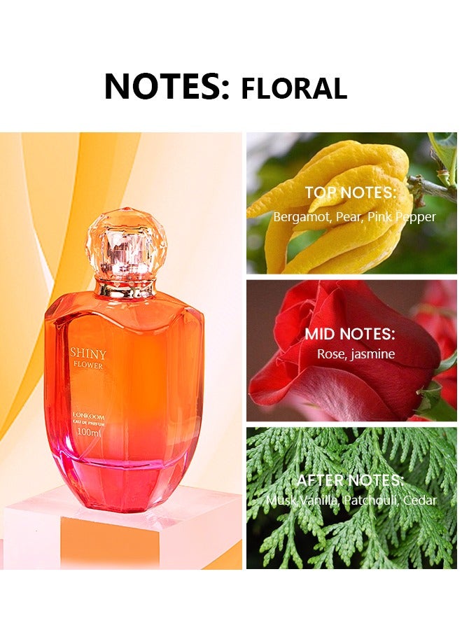 LONKOOM Shiny Flower EDT For Women 100ML - Image 2