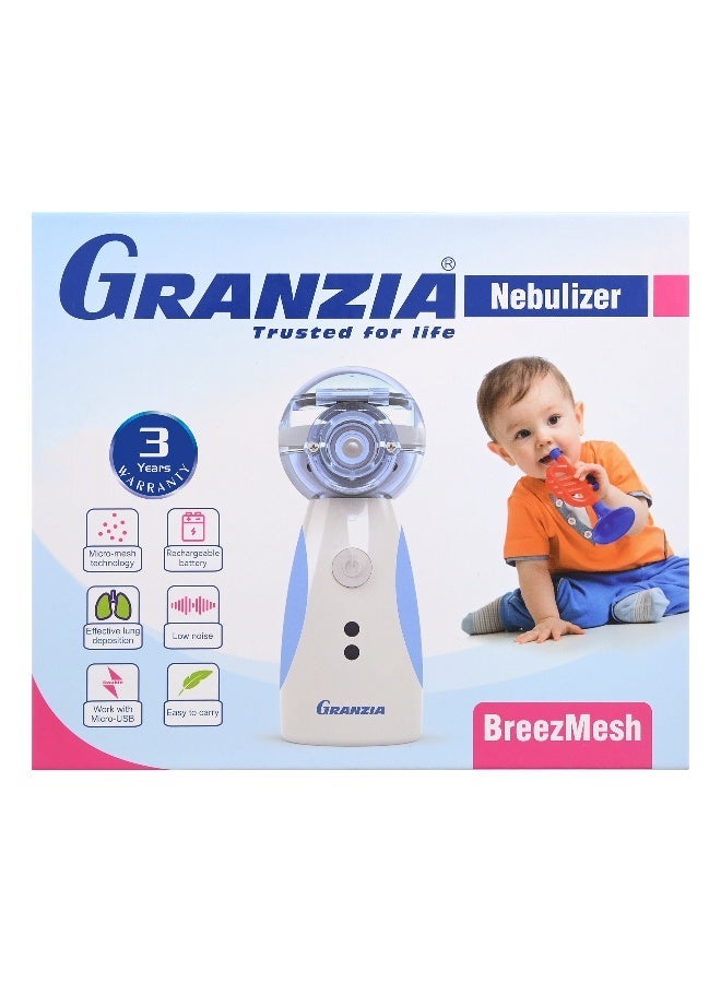  جرانزيا جهاز استنشاق البخار المحمول BreezMesh - جهاز استنشاق بخار قابل لإعادة الشحن عبر منفذ USB لعلاج الغبار والحساسية والربو - جهاز تبخير صامت وصغير الحجم للبالغين والأطفال - مثالي للمناخات الحارة والمغبرة - Image 5