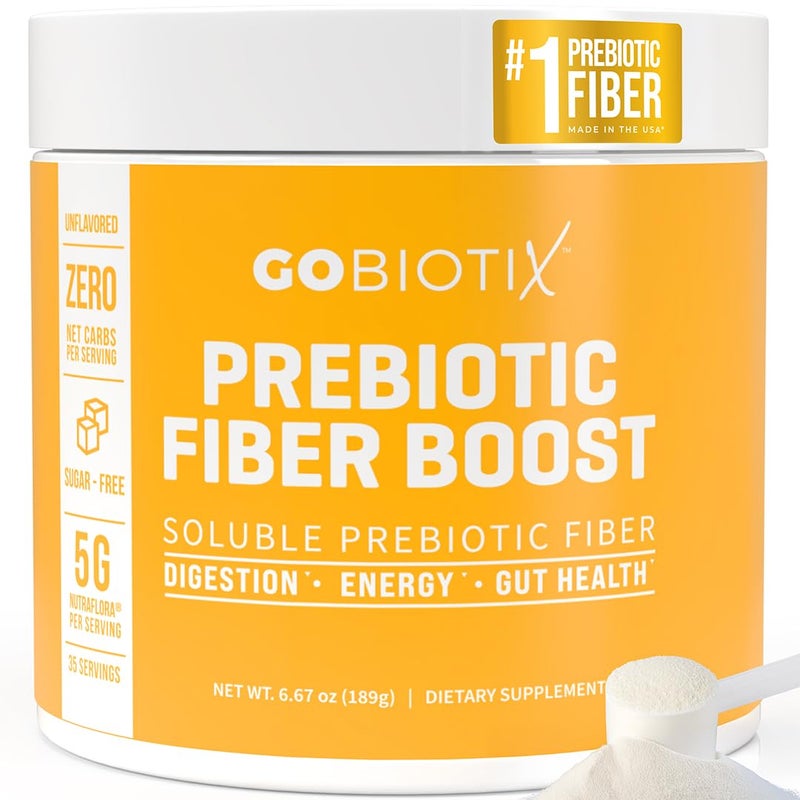 GOBIOTIX Prebiotic Fiber Supplement Powder for Digestive Health Soluble Fiber for Gut Health Gluten Sugar Free Keto Vegan 35 Servings 1 Pack