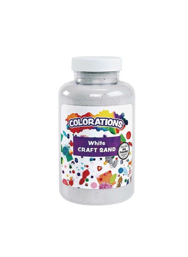 Colorations رمال ملونة زاهية 22 أونصة في جرة للفنون والحرف والنشاطات اللعب، أبيض (CSWH) - Image 1