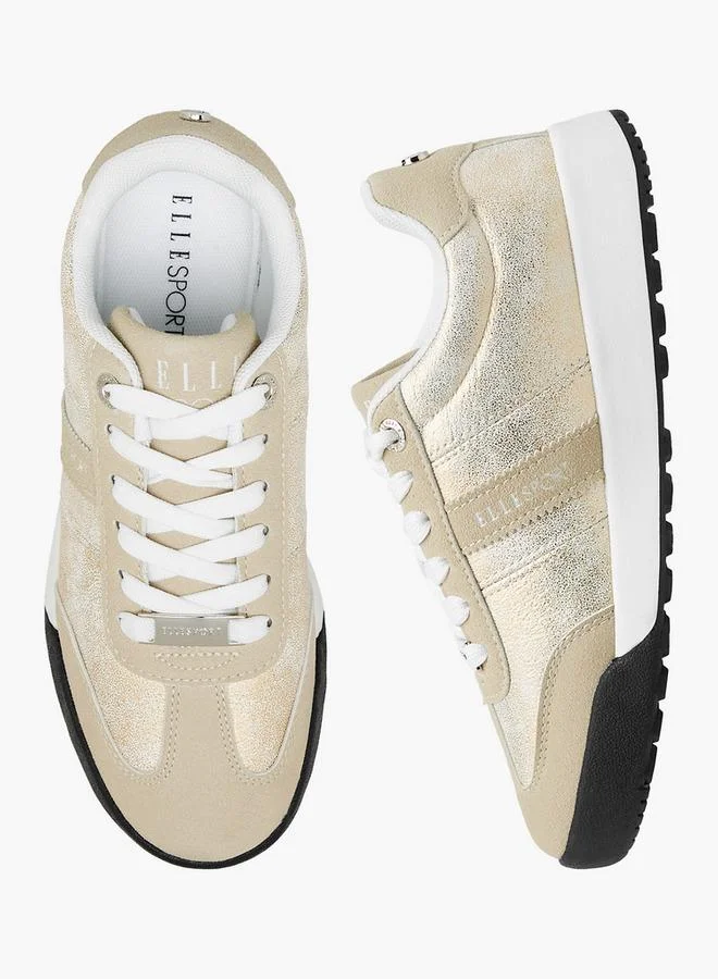 ELLE Women'S Panelled Lace-Up Sneakers