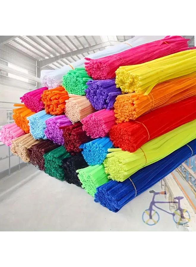 Pure Black Chenille Stems 250 Pcs Flexible Durable Pipe Cleaners for Crafts Art DIY Decorations - Image 1