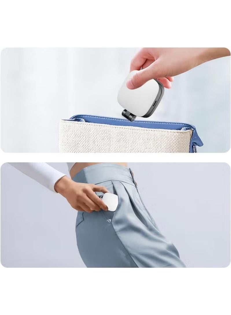 ضوء سيلفي مغناطيسي للآيفون، مع مرآة، يلتصق فورياً بتقنية MagSafe، للسيلفي ومؤتمرات الفيديو، باللون الأسود (أبيض). - Image 5