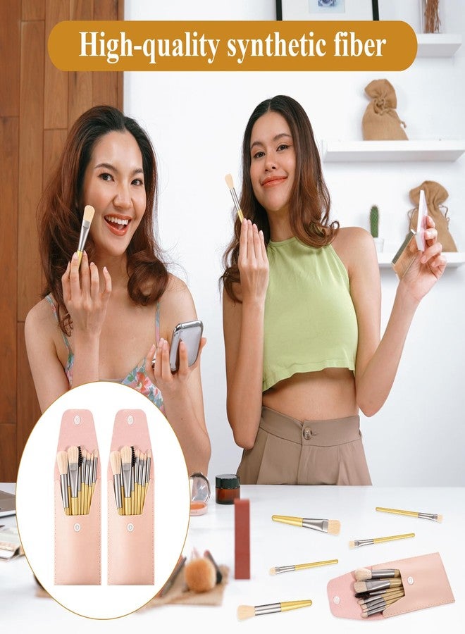 IANFAN 24 Sets Travel Makeup Brush Set, Synthetic Fiber Face Foundation Make up Brushes Mini Makeup Brushes with Travel Make Up Bag for Wedding Bridal Shower Favors Bachelorette Party Gift - Image 4