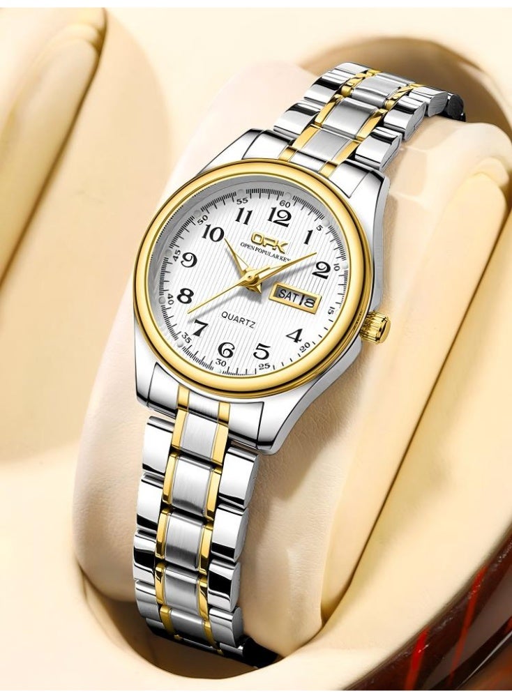 OPK Women's Watch Elegant Analog Quartz Ladies Watch Pretty Slim Waterproof Luminous Date Ladies Small Wrists Watches - Image 1