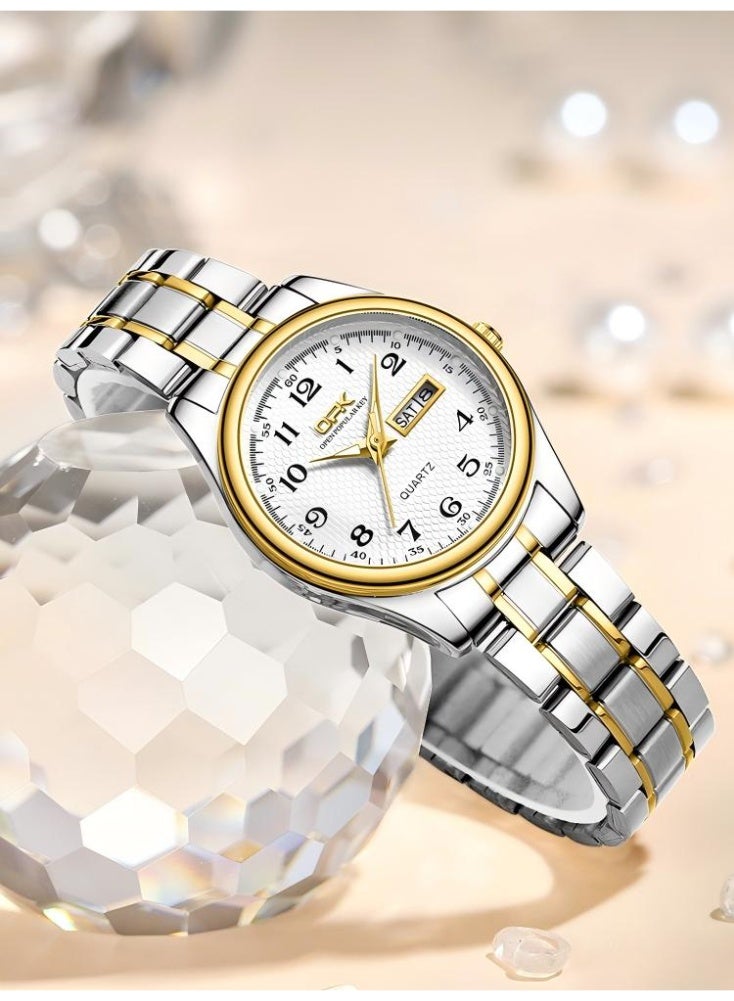 OPK Women's Watch Elegant Analog Quartz Ladies Watch Pretty Slim Waterproof Luminous Date Ladies Small Wrists Watches - Image 4