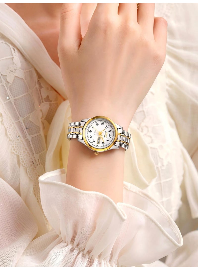 OPK Women's Watch Elegant Analog Quartz Ladies Watch Pretty Slim Waterproof Luminous Date Ladies Small Wrists Watches - Image 2