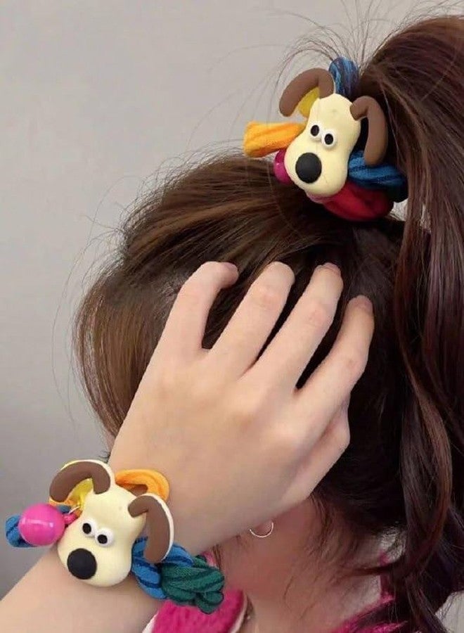 SHOPECOM Cute Mini Dog Hairband, Bracelet for Girls, Animal Cartoon Rubber Band with Decorative Charms, Wristband, Cuff, Hair Scrunchy - Image 5