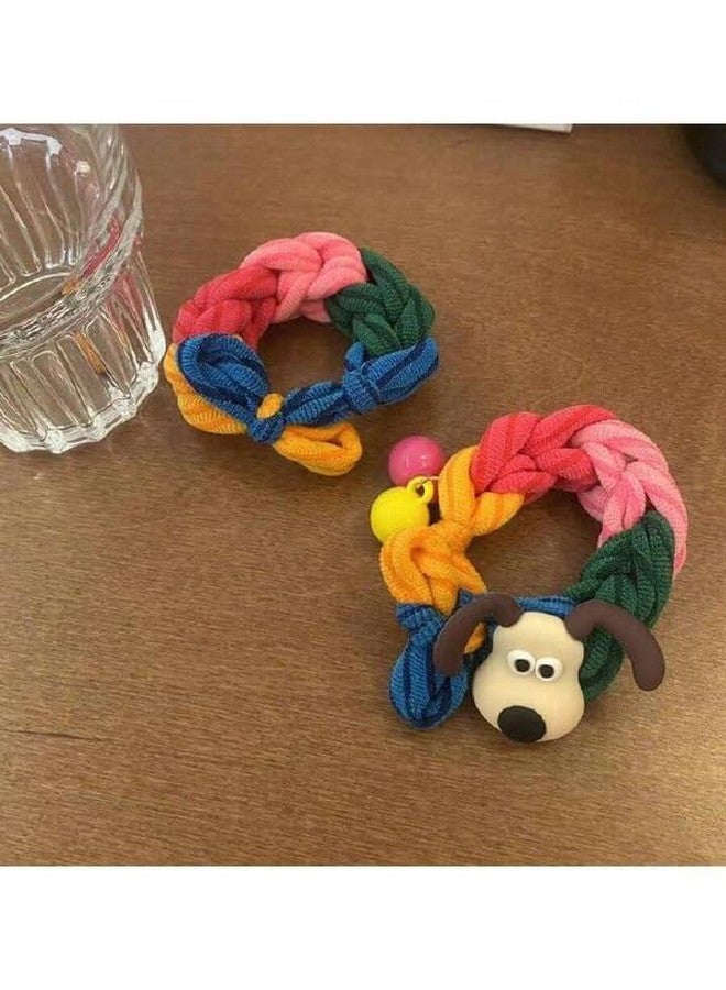 SHOPECOM Cute Mini Dog Hairband, Bracelet for Girls, Animal Cartoon Rubber Band with Decorative Charms, Wristband, Cuff, Hair Scrunchy - Image 4