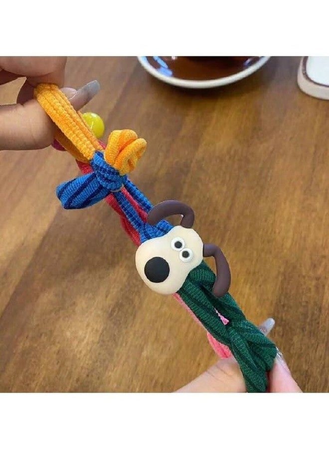 SHOPECOM Cute Mini Dog Hairband, Bracelet for Girls, Animal Cartoon Rubber Band with Decorative Charms, Wristband, Cuff, Hair Scrunchy - Image 2