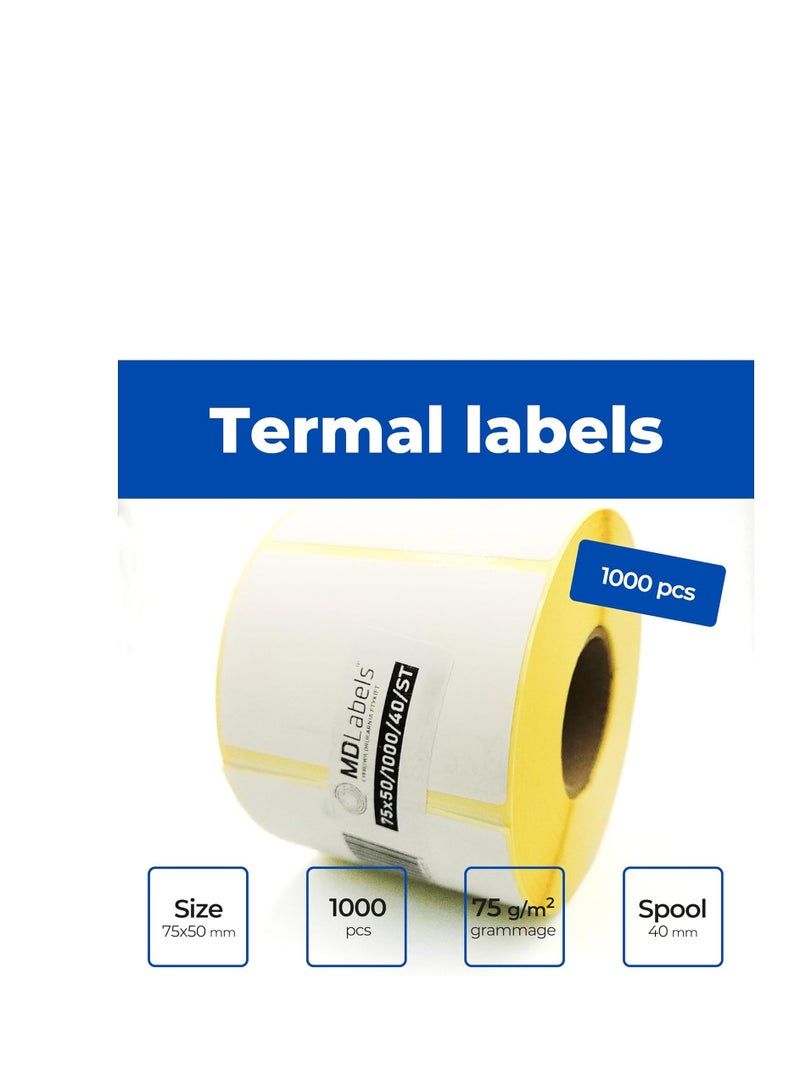 Terabyte Direct Thermal Labels  1000 Labels in One Winding (pack of 2) (75x50) 3"x2" - Image 3