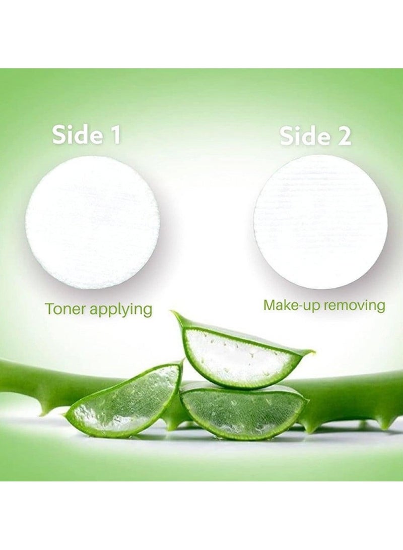 Alarays Pack of 2 Cotton Pads 100% Pure With Aloe Vera Extract - 2x120 Pads - Image 2