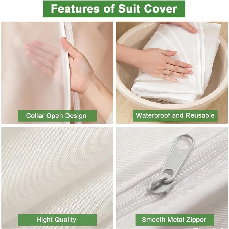 Clothes Cover 20 Pack Hanging Garment Bags, Dustproof Dress Bag with Zipper - Image 5