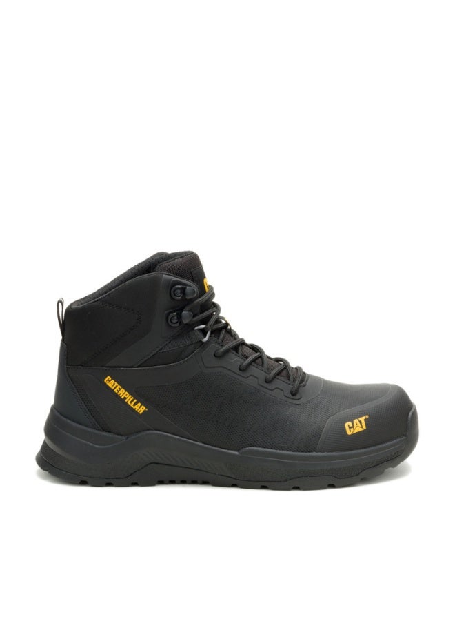 CATERPILLAR CAT Inductor Mesh Mid S7S Safety Shoes for Men – Composite Toe, Waterproof, Slip Resistant, Black - Image 1