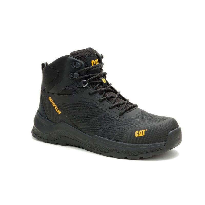 CATERPILLAR CAT Inductor Mesh Mid S7S Safety Shoes for Men – Composite Toe, Waterproof, Slip Resistant, Black - Image 2