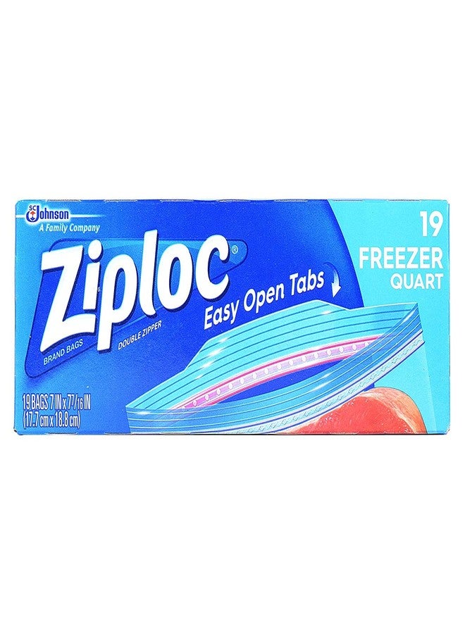 Ziploc Freezer Bags, Quart, 19 ct - Image 1
