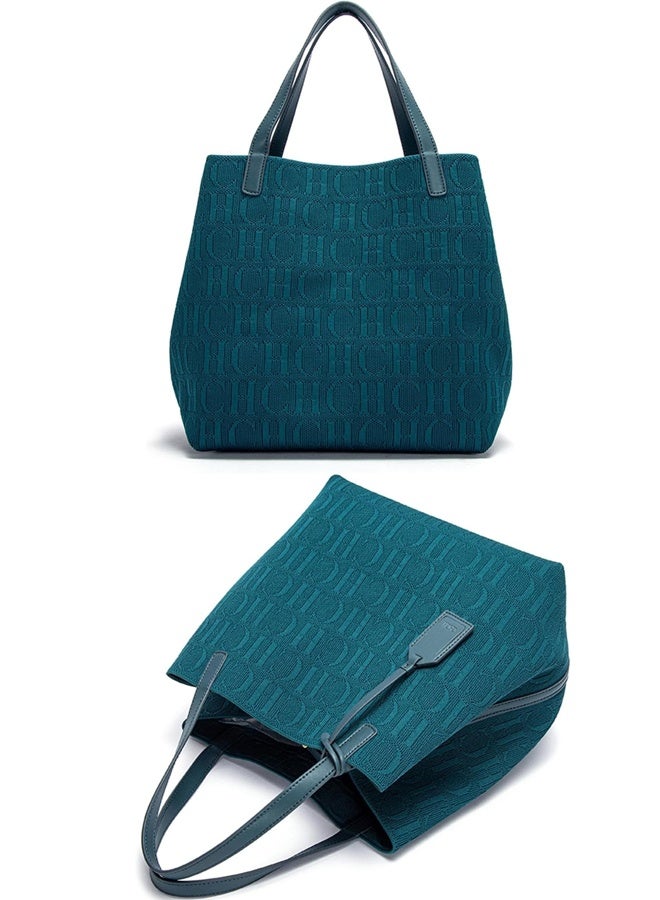 Chchmu CHCH جديد تصميم عصري النساء الكبيرة السعة حقيبة بحيرة زرقاء - Image 5