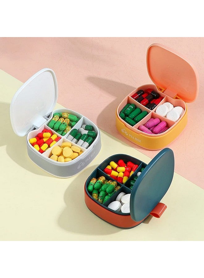 Wolpin Pill Medicine Organiser Box 4 Sections, Medicine Reminder & Storage Box Travel Friendly (Pack of 1 Pc) - Image 3