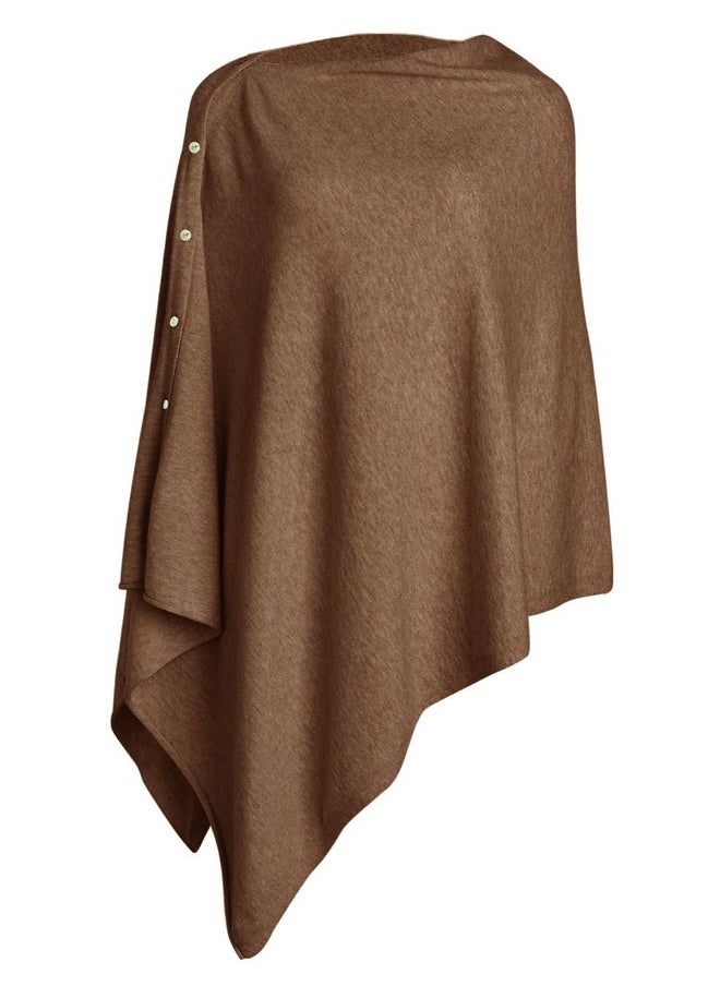 Puli - Women'S Versatile Knitted Shawls Scarf Poncho Sweater With Buttons Light Weight Spring Summer Fall Shawl Wrap - Image 1