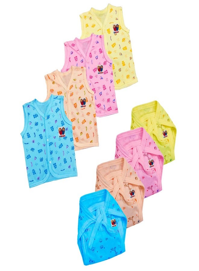 Bigbought Baby Boys and Baby Girls Clothing Ser/Gift Set With Jabla (4 Pcs), Nappy/Langot/Cloth Diaper (4 Pcs) - Image 1
