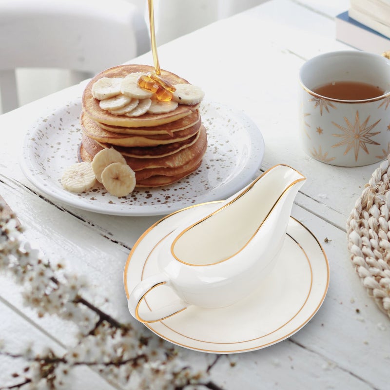 1 Set Ceramic Sauce Holder Western Style Sauce Storage Plates with Tray - Image 2