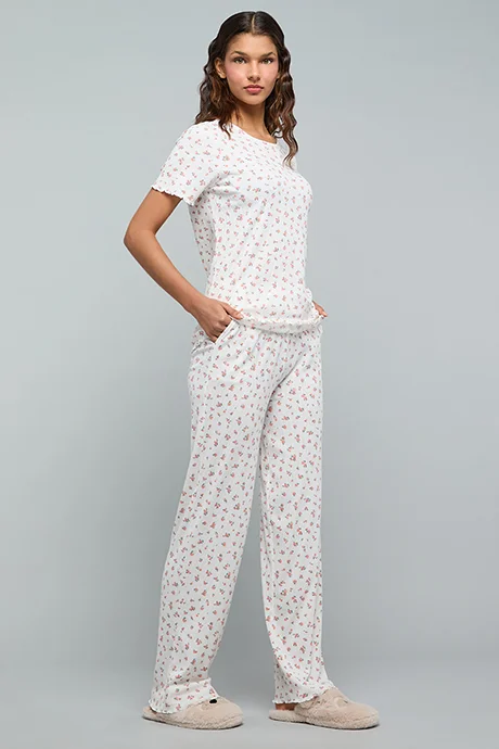 أر أند بي Printed Pyjama Pants With Drawstring Waist