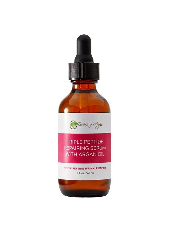 Essence Of Argan - مصل ثلاثي الببتيد للوجه مضاد للشيخوخة مع زيت الأرجان والصبار والبابونج والشاي الأخضر وزيت الزيتون لترطيب البشرة بعمق وإشراقها وإصلاح التجاعيد (2 أونصة سائلة/60 مل) - Image 1