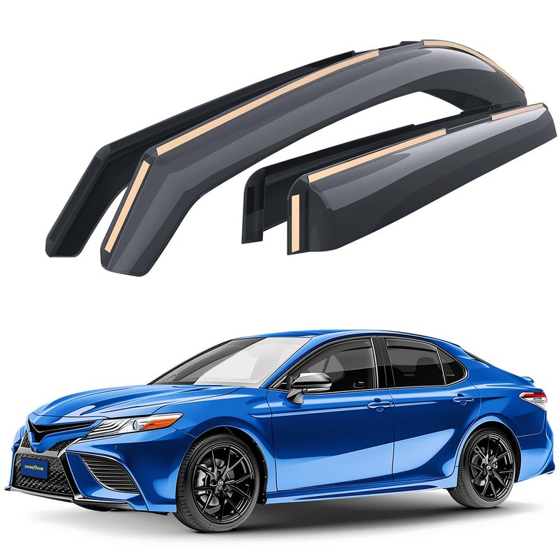 Goodyear Shatterproof inChannel Window Deflectors for Toyota Camry 20182024 Rain Guards Window Visors for Cars Vent Deflector Car Accessories 4 pcs GY003450LP