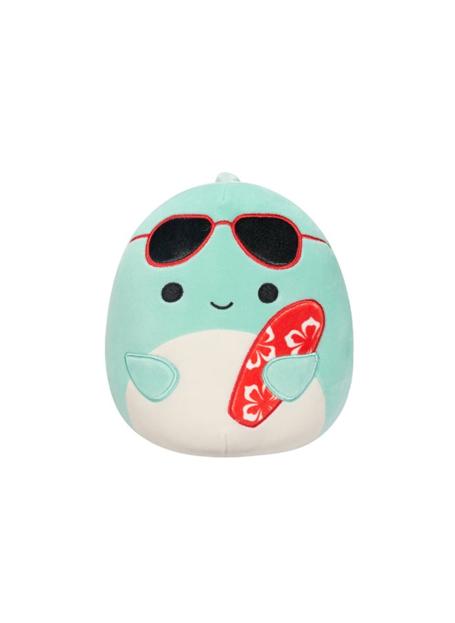 Squishmallows 7.5 inch Little Plush Perry Teal Dolphin Officially Licensed Kellytoy Plush Toy Colorful Soft Gift for Kids Girls & Boys Washable Squishy Stuff Toy Multicolor All Age  - Image 1