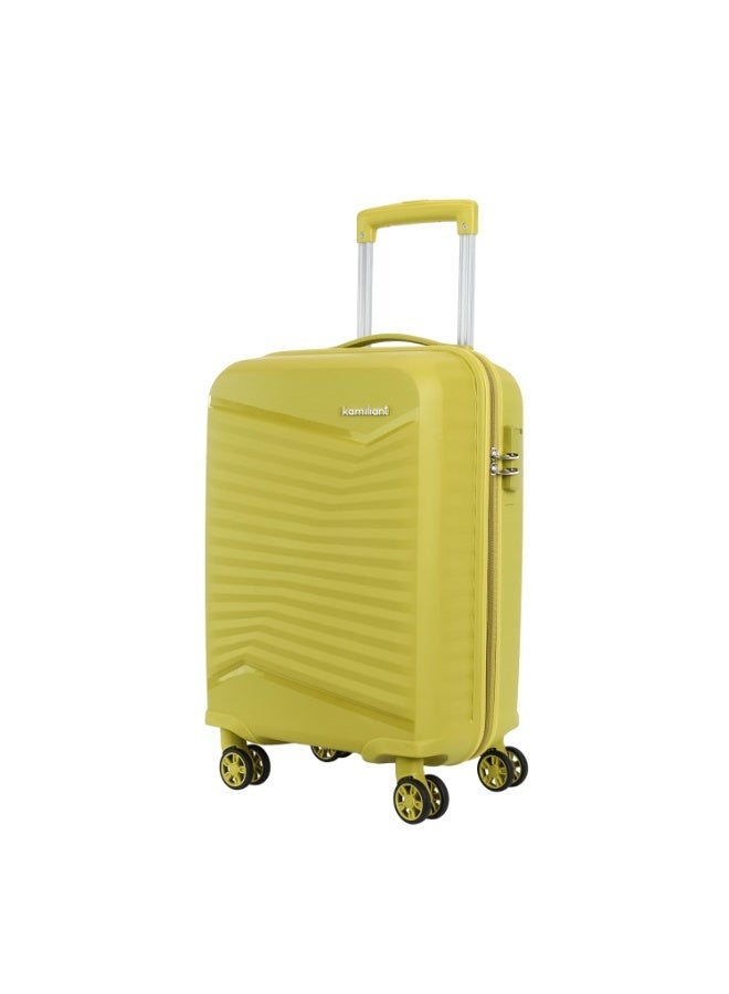 Kamiliant by American Tourister Rock-Lite Small 55 Cm Cabin Hard Sided Trolley Bag for Men & Women, Suitcase 35L for Travel with 3 Digit Combination Lock - Cress Green - Image 1