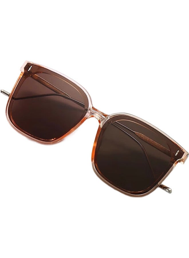 Boshide (Boshide) Sunglasses Retro Vintage Sunglasses Brown Fashion Uv Protection Sunglasses Women Brown Frame Brown Lens - Image 2