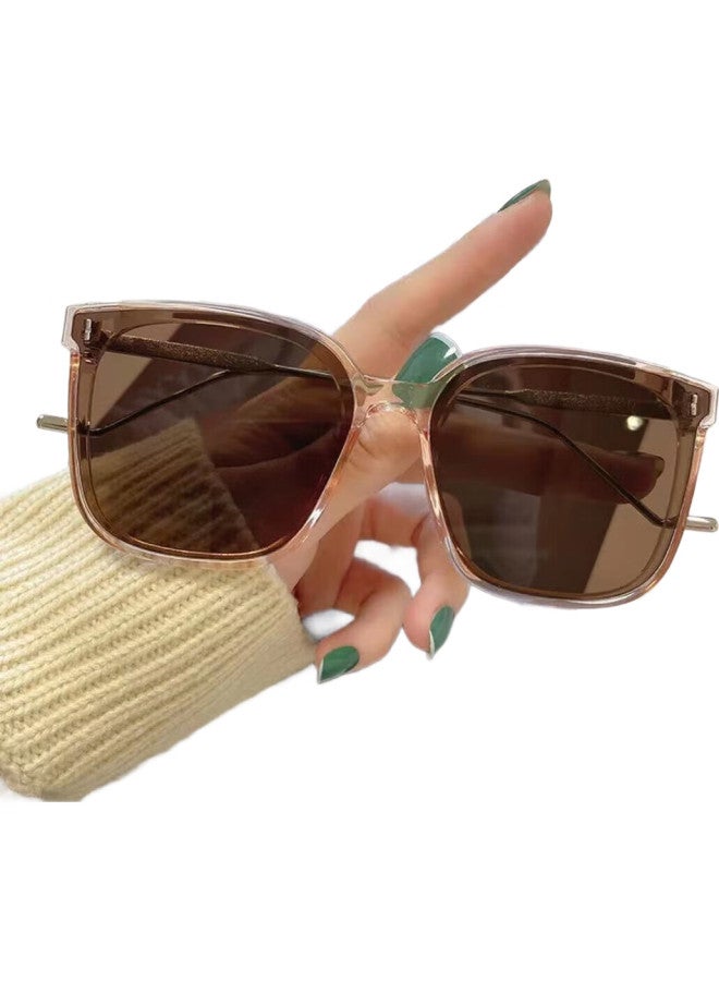 Boshide (Boshide) Sunglasses Retro Vintage Sunglasses Brown Fashion Uv Protection Sunglasses Women Brown Frame Brown Lens - Image 3