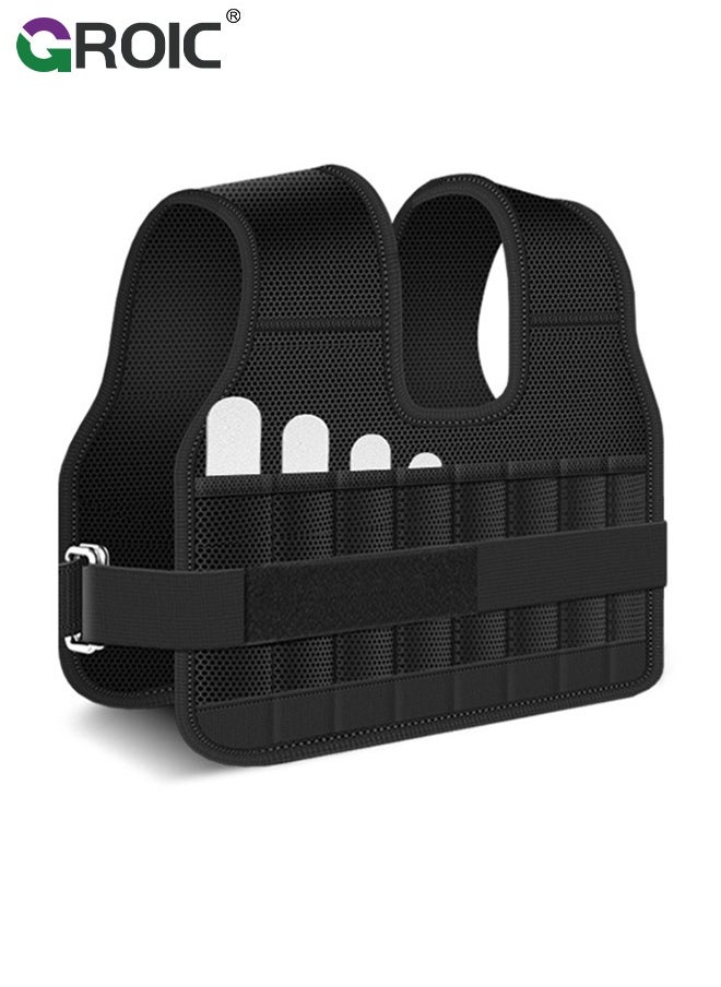 GROIC 1 Kg Adjustable Weighted Vest, Fitness Weights Vests Workout Equipment Cardio Equipment Weight Training, Strength Training Equipment for Running, Home gym, Walking, Strength, Jogging, Cardio  - Image 1