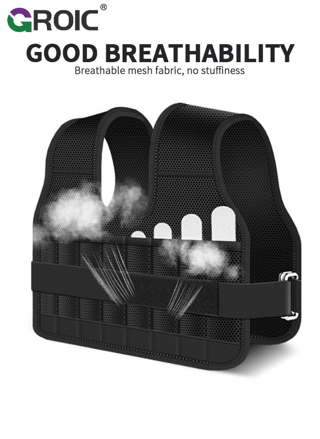 GROIC 1 Kg Adjustable Weighted Vest, Fitness Weights Vests Workout Equipment Cardio Equipment Weight Training, Strength Training Equipment for Running, Home gym, Walking, Strength, Jogging, Cardio  - Image 3