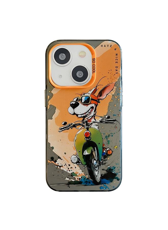 S-TOP Case For iPhone 13 Animal Pattern Oil Painting Series PC + TPU Phone Case - Image 1