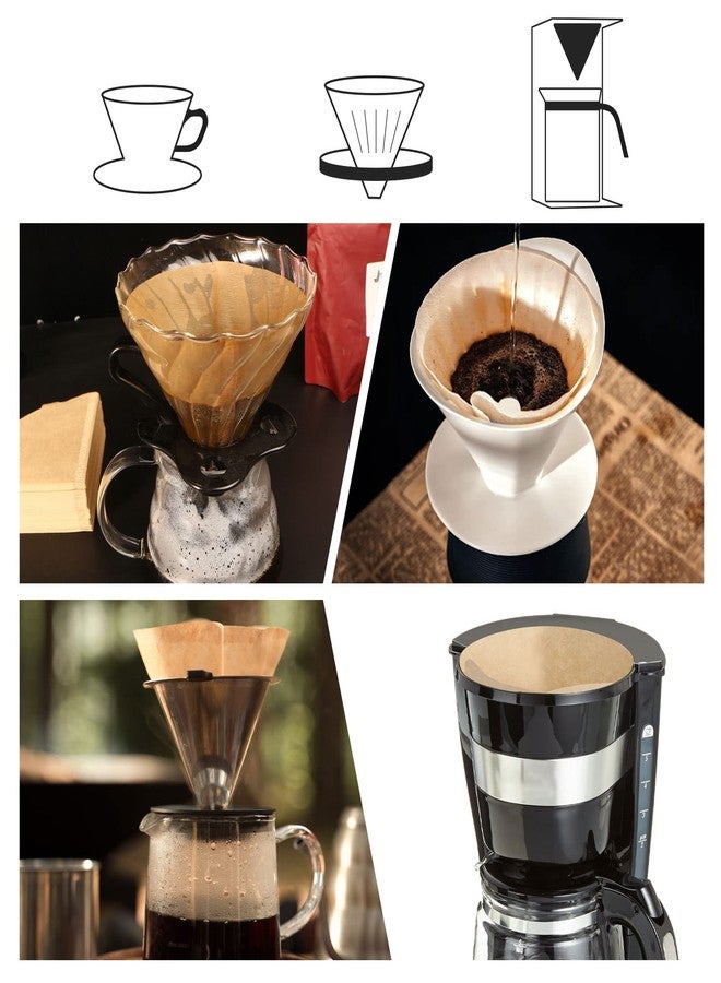 Dingkei Coffee Filter, Cone Coffee Filters #2, Disposable Drip Coffee Filter 1-4 Cup for Pour Over and Drip Coffee Maker, Natural Unbleached, 100 Count - Image 3