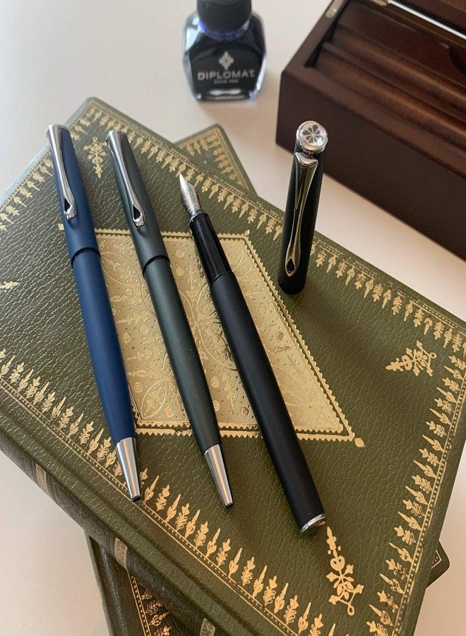 Diplomat Esteem Lapis Black Matt Fountain Pen (M) - Image 4