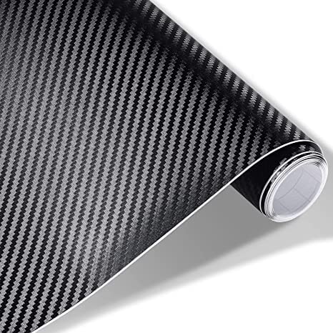 COSMOS STAR™ 3D Matte Black Carbon Fiber Car Vinyl Wrap Roll Self Adhesive Film with Air Release Technology (12 x 60) inch - Image 1