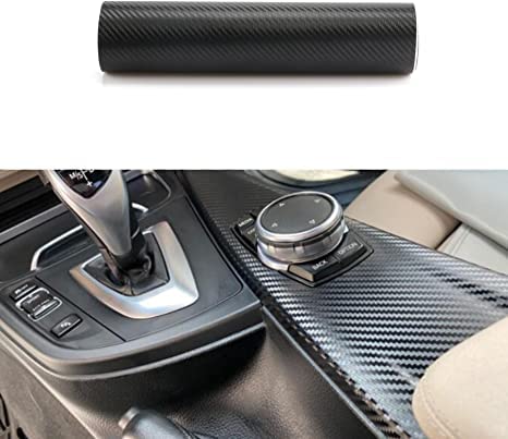 COSMOS STAR™ 3D Matte Black Carbon Fiber Car Vinyl Wrap Roll Self Adhesive Film with Air Release Technology (12 x 60) inch - Image 2