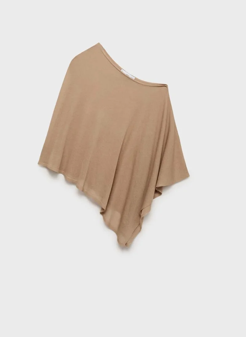 MANGO Asymmetrical Knitted Cape