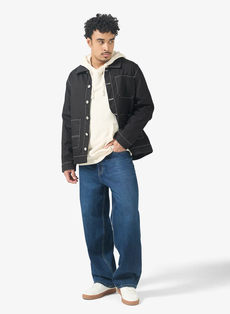 Robert Wood  Collar Denim Jacket for Men | Best Price UAE