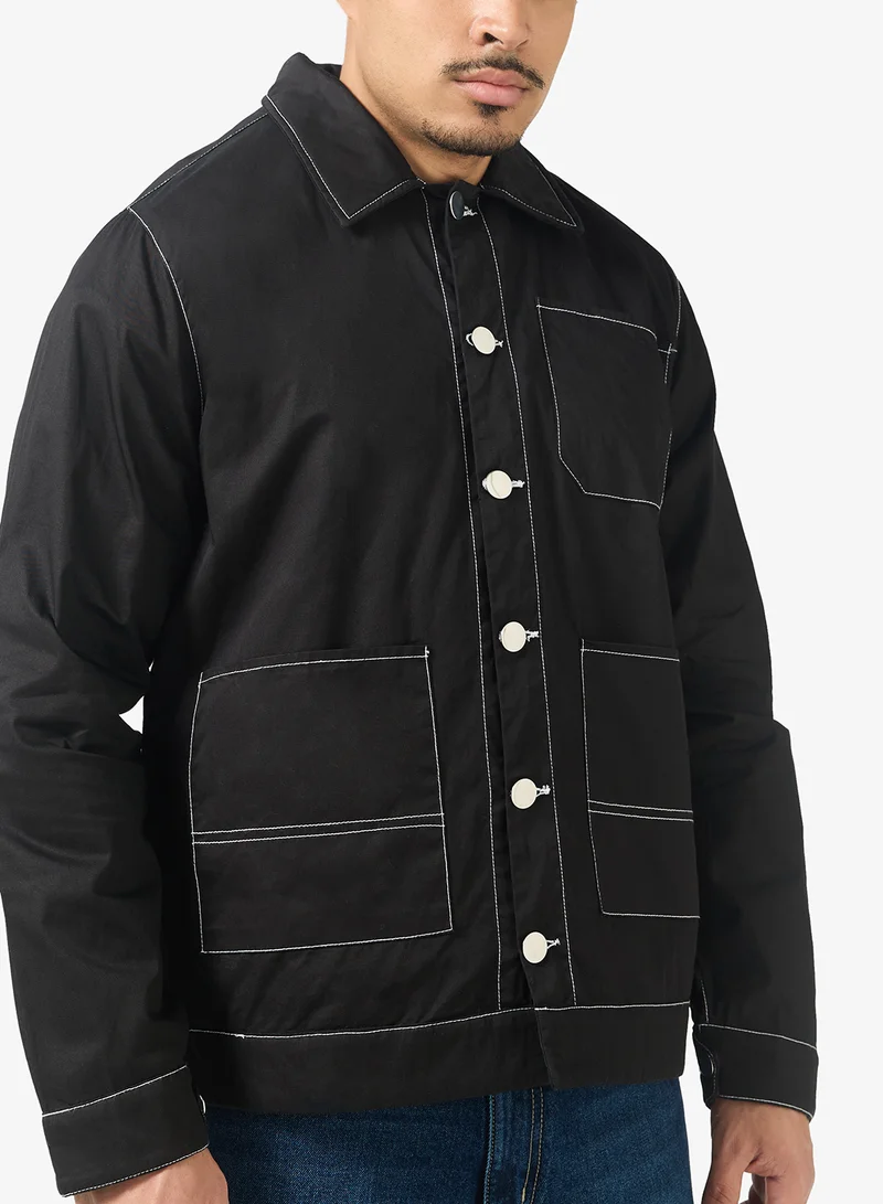 Robert Wood  Collar Denim Jacket for Men | Best Price UAE