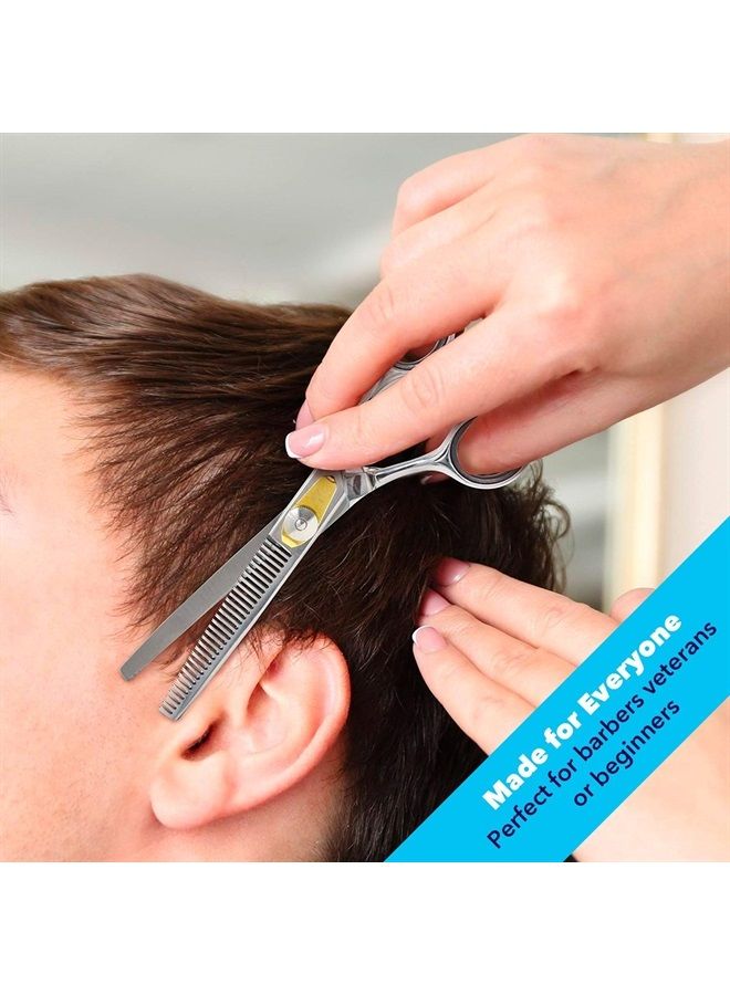 Equinox International Equinox Professional Razor Edge Series - Hair Cutting and Thinning/Texturizing Scissors/Shears Set - 6.5 Inches - Stainless Steel - Image 5