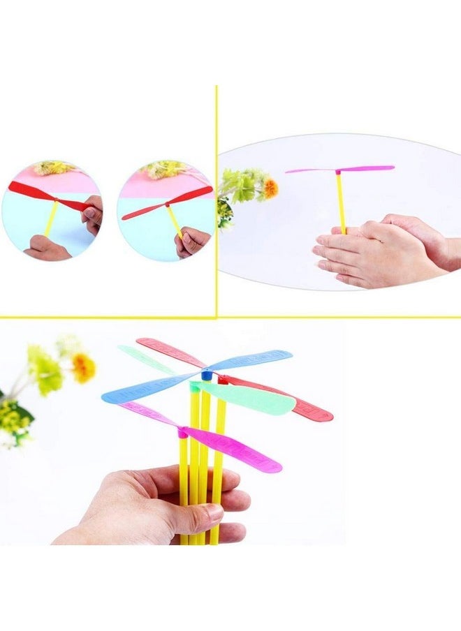 Plastic Bamboo Dragonfly Propeller For Kids (Multicolor) -6 Pcs/Set  - Image 2