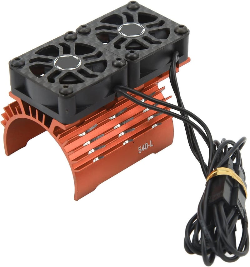 klarako RC Motor Fan Cooling Heatsink, 28000RPM RC Car Accessories 36mm for Replacement (Orange) - Image 1