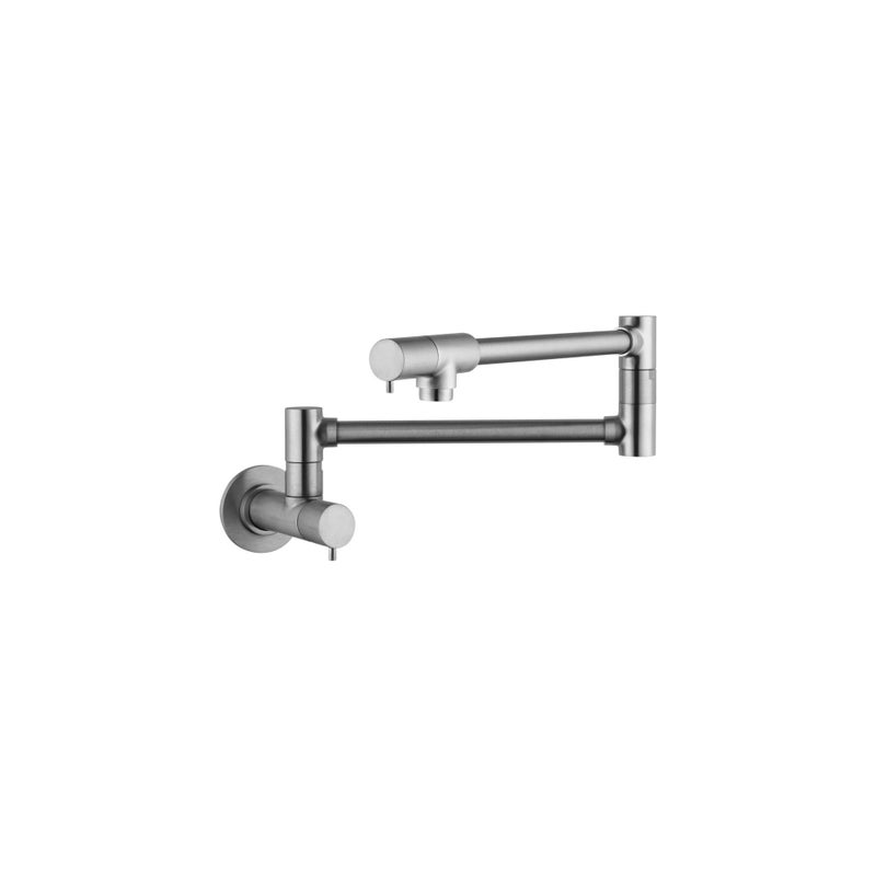 hansgrohe 04057860 Talis S 8inch Tall 2Handle Pot Filler with 360Degree Swivel in Stainless Steel Optic 05